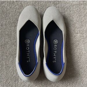 Rothy's Women's Cream and Blue Flats